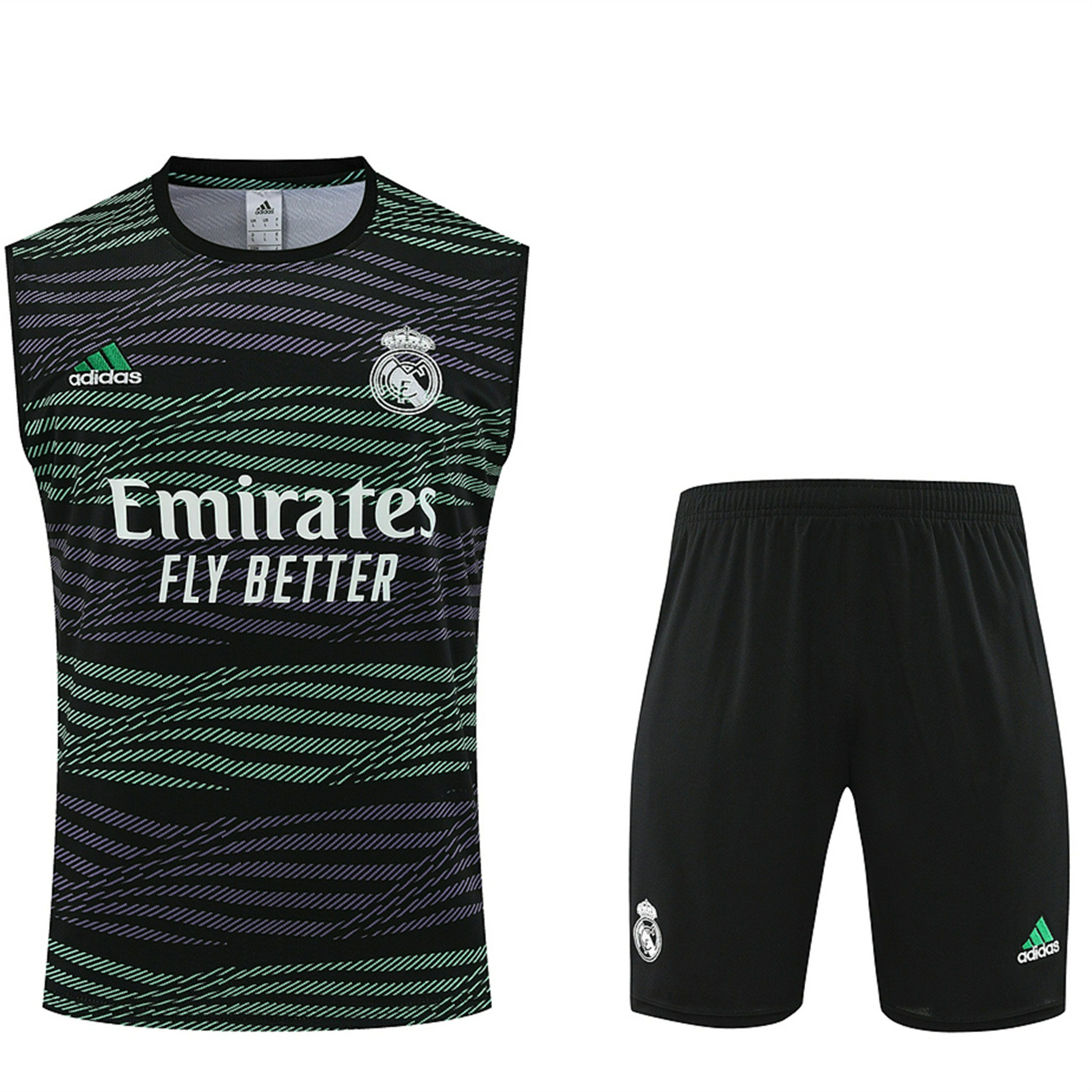 Real Madrid 23-24 Striped Training Vest Suit